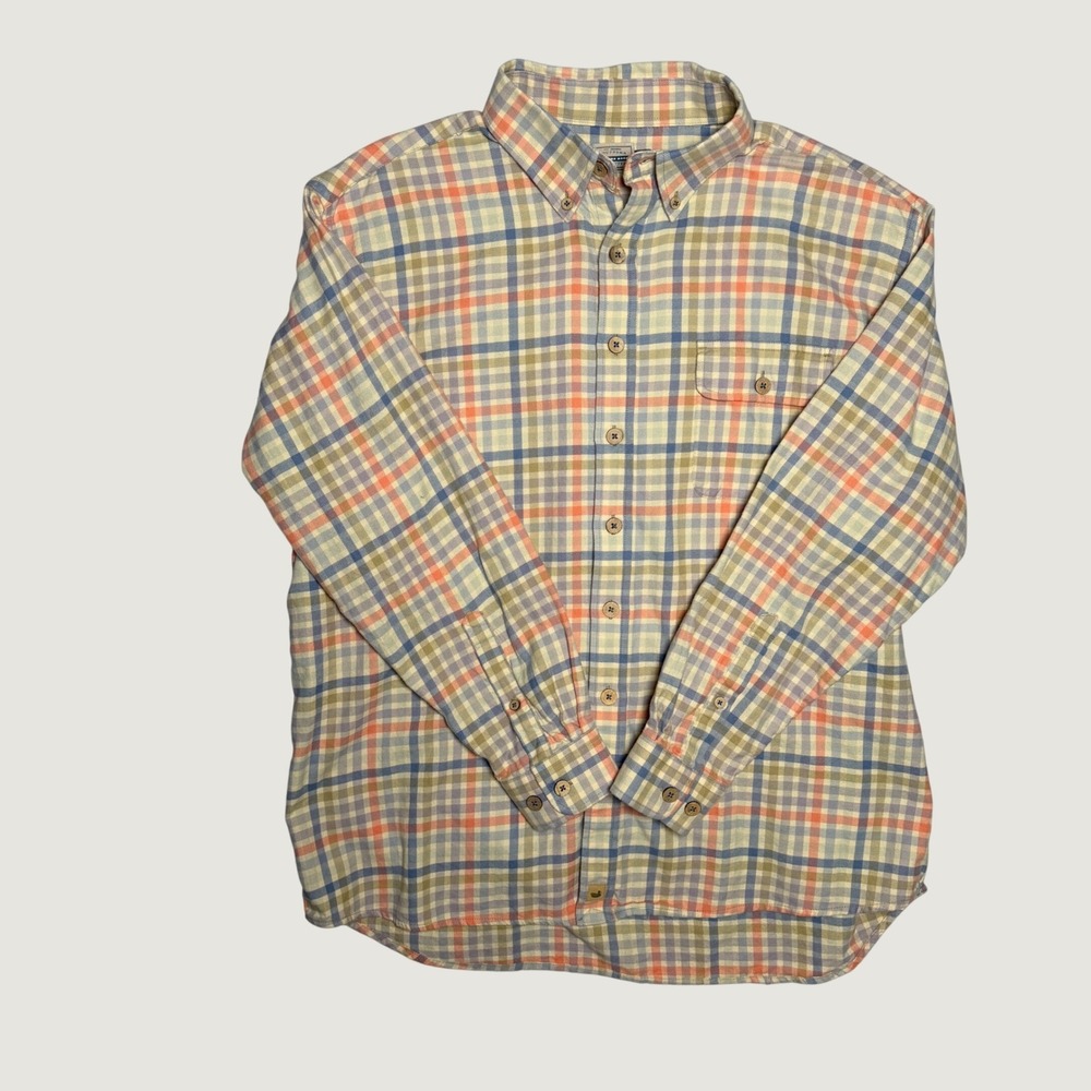 Southern Marsh Shirt XL Multicolor Plaid Cotton Flannel Button Down Long Sleeve